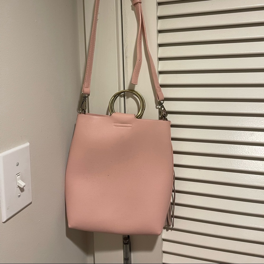 Anthropologie Pink Ramona Street level crossbody purse